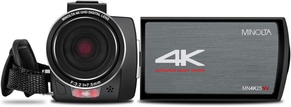 Minolta MN4K25NV 4K Ultra HD 30 MP Night Vision Camcorder (Black) - Image 2